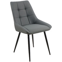 Ruwan Faux Leather Dining Chairs, Charcoal Set of 2