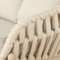 Elwood Outdoor 3 Seater Sofa, Cream