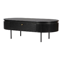Nola 1.2m Wooden Coffee Table - Black