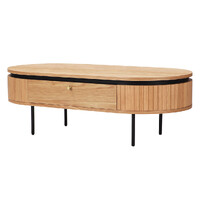Nola 1.2m Wooden Coffee Table - Natural