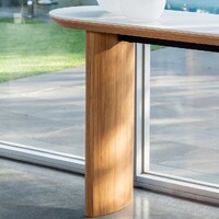 Lawrence Console Table, Natural with Ceramic