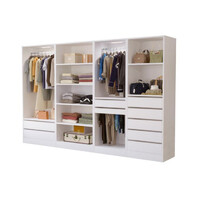 Botany Hanging Wardrobe With Drawers 800 - White