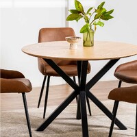 Vera Round Dining Table, Natural Ash
