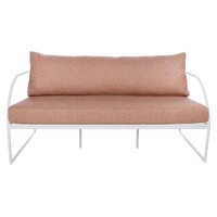 Reeve Outdoor 2 Seater Sofa - Pink & White