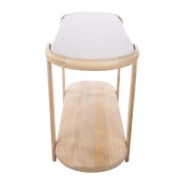 Ashton Console Table, White & Bleached Wood