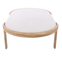 Ashton Coffee Table, White & Bleached Wood