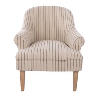 Monet Armchair, Off White & Oak White Wash
