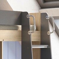 Kingsley Single Bunk Bed with Bookshelf