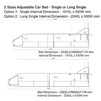 Space Shuttle Adjustable Kids Bed with Toy Box Storage