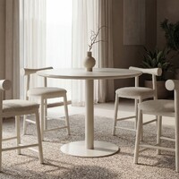 Portella Dining Table, Matte Tofu