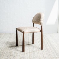 Emilie Set of 2 Dining Chair, Beige Walnut