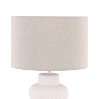 Isadora Ceramic Table Lamp, Matte White