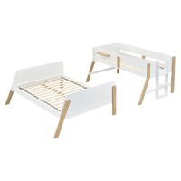 Bergen Single Over Double Bunk Bed with Shelves & Single Trundle