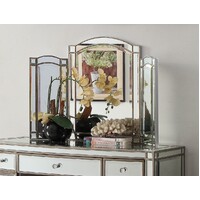 Rochelle Mirror 3 PCE Dressing Table with Tri Fold Mirror & Stool
