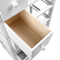 Luna 5 Basket Storage Drawers - White