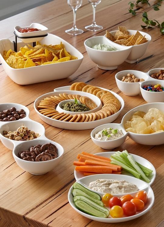 Classica Double Layer Chip + Dip Bowl