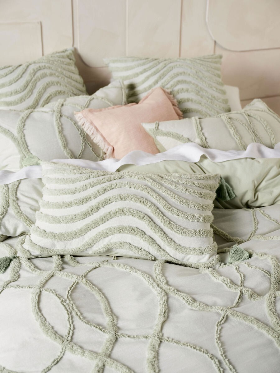 Amadora Wasabi Quilt Cover Set - King Bed