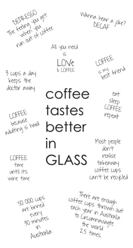 IOco 12oz ALL GLASS Glass Tea & Coffee Traveller - Black Night