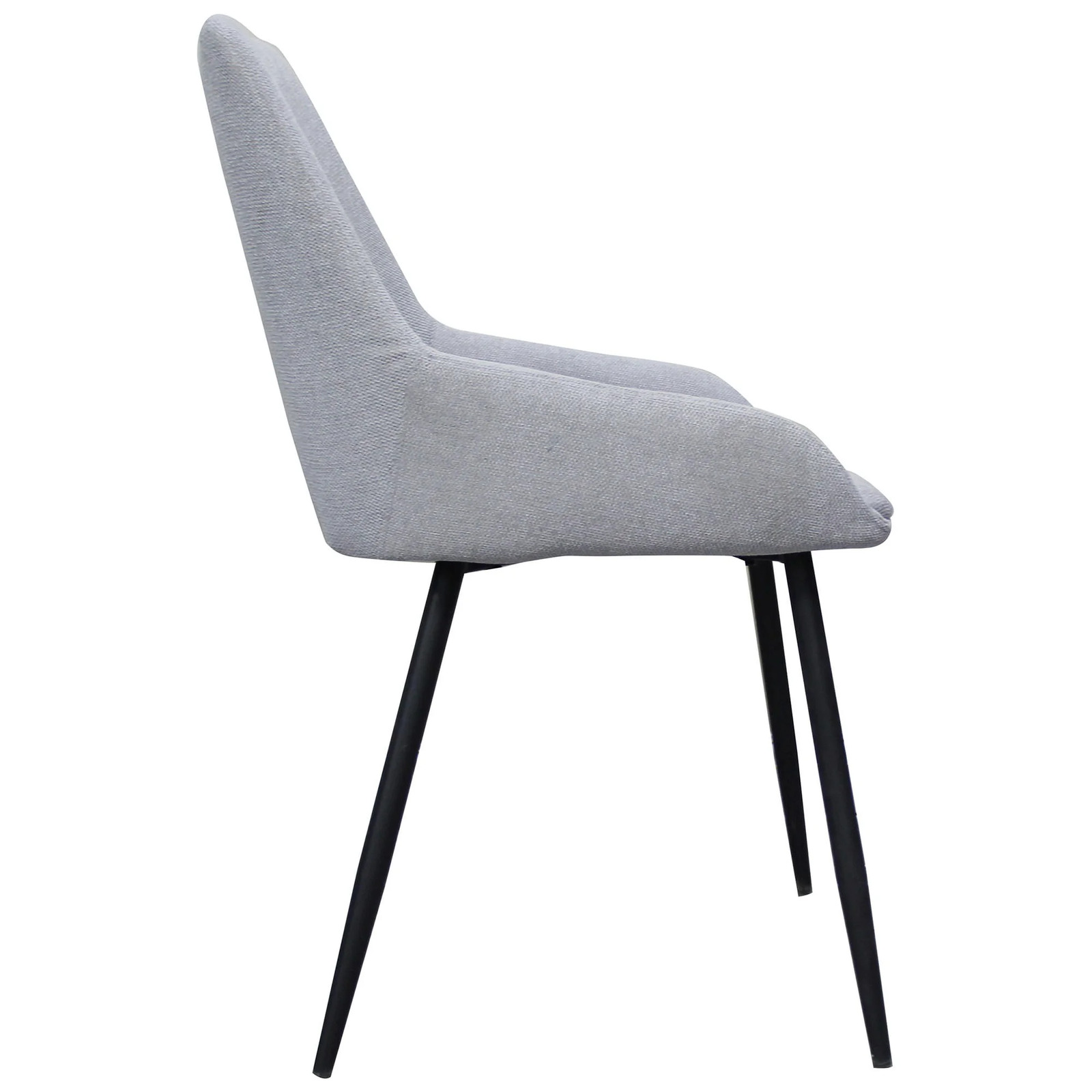 Set of 2 Dane Fabric Dining Chair, Light Grey