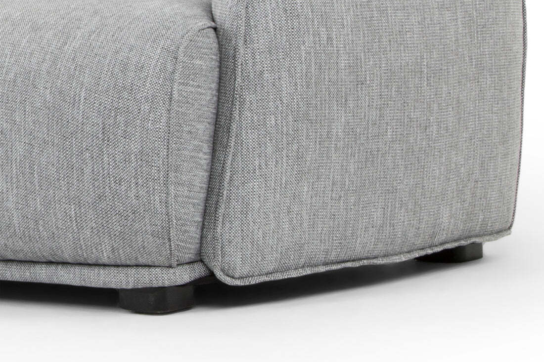 Brooklyn 3 Seater Left Chaise Fabric Sofa - Graphite Grey