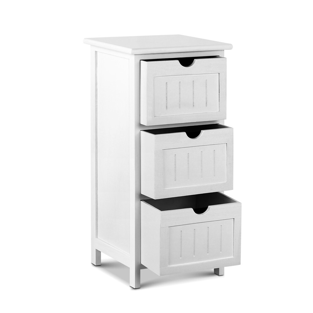 Cassey Bedside Table - White