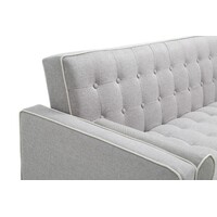 Cruze 3 Seater Sofa Bed White Pipping