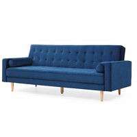 Sophia 3 Seater Sofa Bed Blue Velvet