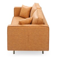 Bondi Faux Leather 2 Seater Sofa Brown