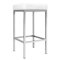 Catalina Faux Leather Bar Stool Set of 2 White