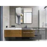 Bathroom Vanity 2 Door Storage Mirror Cabinet - White