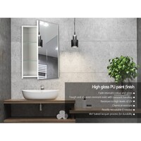 Bathroom Vanity Storage Mirror Cabinet - White