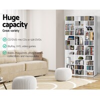 Cobar Adjustable Book Storage Shelf Rack Unit - White