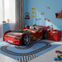 Night Racer Single Car Bed Red