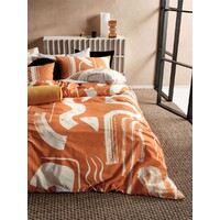 Arden Apricot Quilt Cover Set - Queen