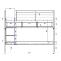 Springfield Single Bunk Bed with Shelves