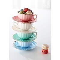 Parisienne Amour Assorted Cup + Saucer Set Of 4