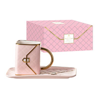 Designers Delight Mug & Plate Set - Pale Pink