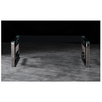Dalton Coffee Table Stainless Steel and Tempered Glass