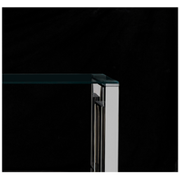 Dalton Console Table Stainless Steel and Tempered Glass