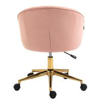 Kierra Pink Velvet Office Chair