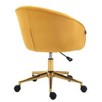 Kierra Yellow Velvet Office Chair