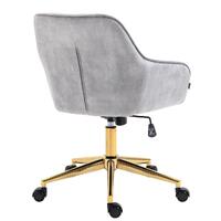 Ministry Silver Barred Velvet Office Chair