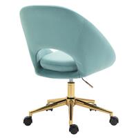 Octavia Mint Velvet Fabric Office Chair