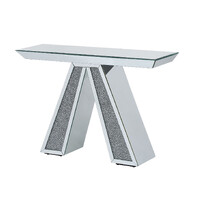 Evita Mirrored Hallway Console Table Crushed Diamonds