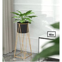 Gold Wire Metal Black Pot Holder Rack 70cm