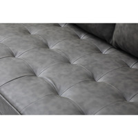 Coogee Brown 2.5 Seater Faux Leather Sofa Grey