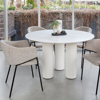 Livingstone Ceramic Top Modern Round Dining Table