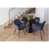 Tonya Round Dining Table Black