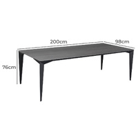 Clara Ceramic Outdoor Dining Table, Florence Ceramic 200cm