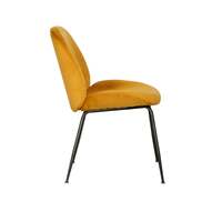 Ivonne II Velvet Dining Chairs, Mustard Set of 2